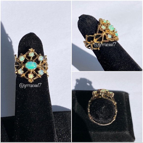 14KT Antique Australian opal ring😍✨ - Picture 5 of 17